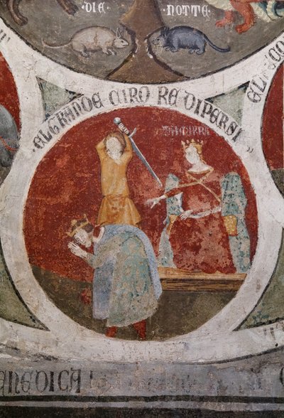 La muerte de Ciro, rey de Persia, detalle de La rueda de Barlaam de Cristoforo di & Piero Meo di Bindoccio