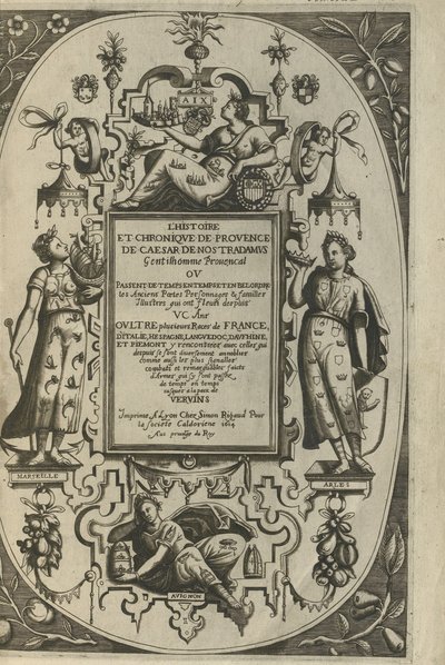Página de título de la Histoire et Chronique de Provence, 1614 de César de Nostredame