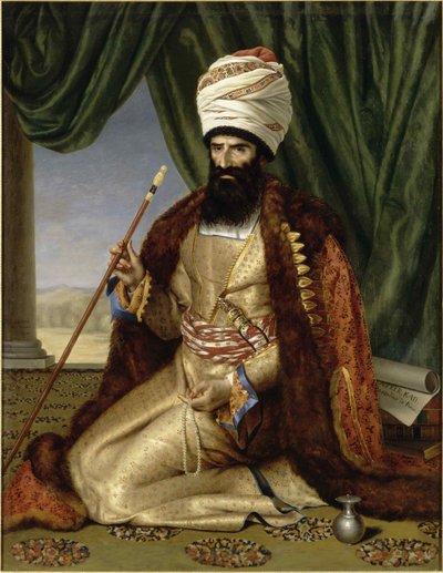 Retrato de Asker Khan, Embajador de Persia, en París en 1808, 1809 de Césarine Henriette Davin Mirvault