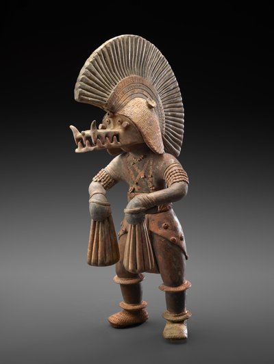 Bailarín con casco de cocodrilo de Culture Colima
