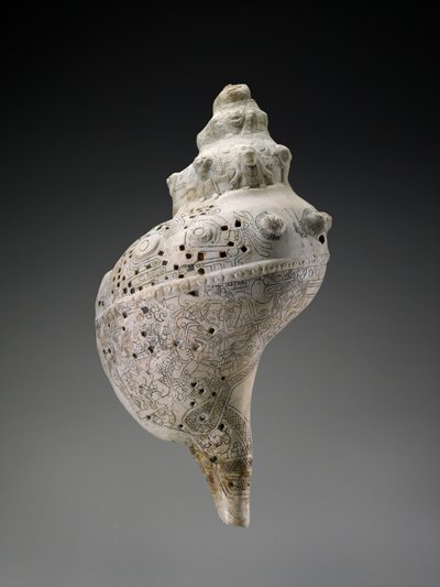 Concha celestial con calaveras, AD 900-1521 de Culture Huastec
