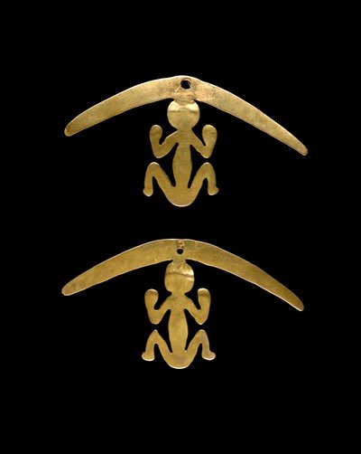 Par de Pendientes, 600-1600 AD de Culture Nariño