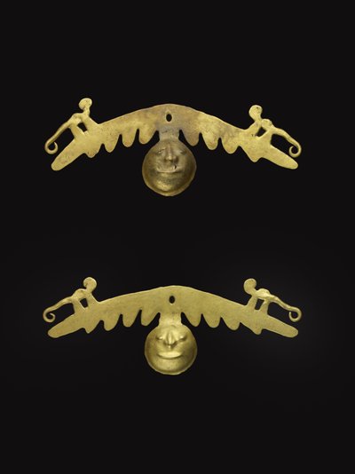 Par de Ornamentos para Orejas, 600-1600 d.C. de Culture Nariño