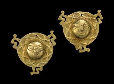 Par de Adornos para Orejas, 600-1600 AD de Culture Nariño