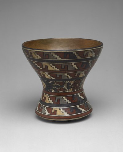 Vaso con rollos escalonados de Culture Nazca