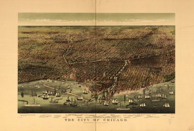 	La ciudad de Chicago. de Currier and Ives
