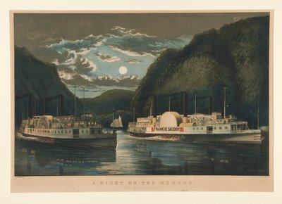 Una noche en el Hudson de Currier and Ives