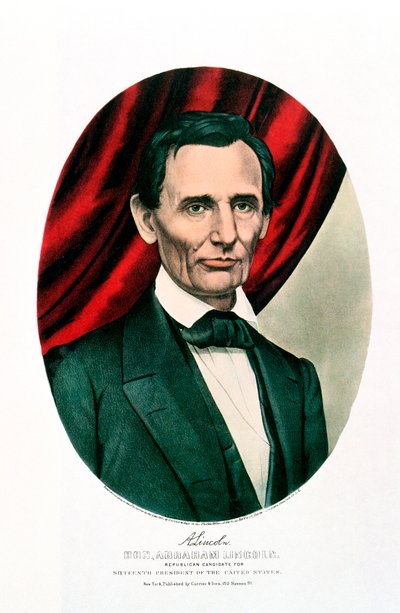 Abraham Lincoln 1809-65, c. 1865 de Currier and Ives