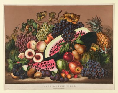 Pieza de fruta americana de Currier and Ives