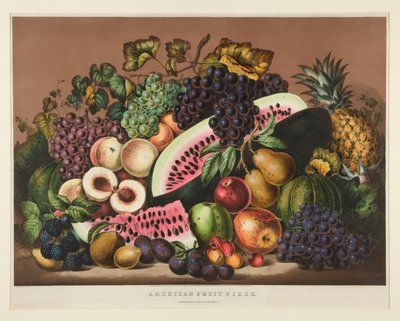 pieza de fruta americana; Placa 2881 de Currier and Ives