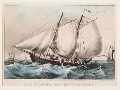 Pesca de bacalao - Fuera de Terranova de Currier and Ives