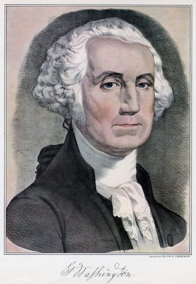 George Washington, primer presidente de los Estados Unidos de Currier and Ives