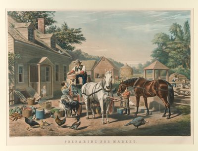 preparándose para el mercado de Currier and Ives