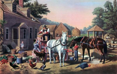 Preparándose para el mercado de Currier and Ives