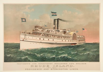 Providencia y Stonington Steamship Co. de Currier and Ives