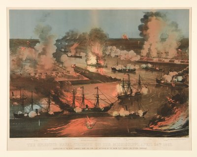 Espléndido triunfo naval del Mississippi de Currier and Ives