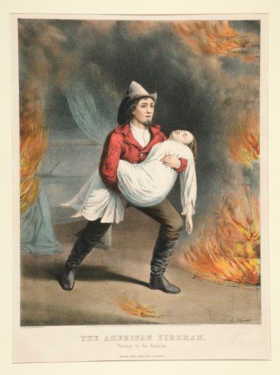 El bombero americano / Inmediato al rescate de Currier and Ives