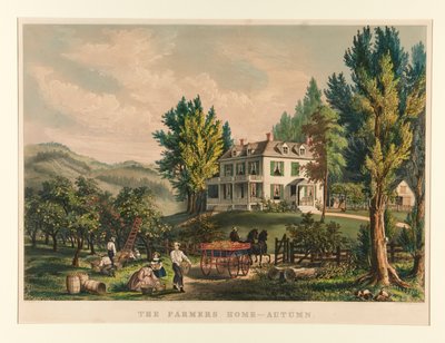 La casa de los granjeros - Otoño de Currier and Ives