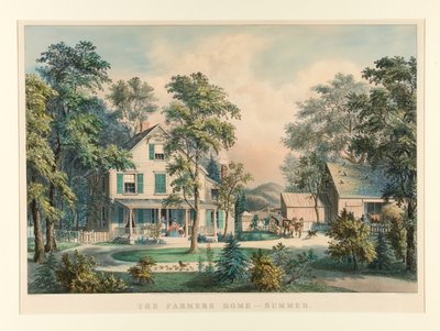 La casa de los granjeros - Verano de Currier and Ives
