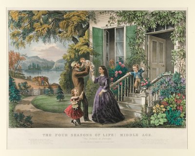 Las cuatro estaciones de la vida: Edad media de Currier and Ives