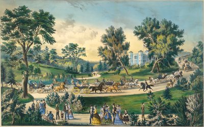 Grand Drive, Central Park N.Y. de Currier and Ives