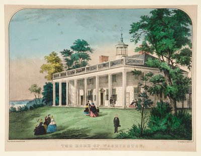 El Hogar de Washington/ Mount Vernon, VA de Currier and Ives