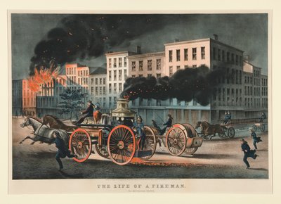 La Vida de un Bombero / El Sistema Metropolitano. de Currier and Ives