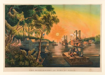 El Mississippi en tiempos de paz. de Currier and Ives