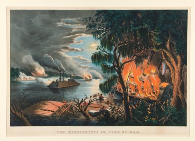 El Mississippi en tiempos de guerra de Currier and Ives