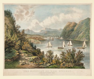 El paisaje del Hudson. Ver, Cerca de Currier and Ives