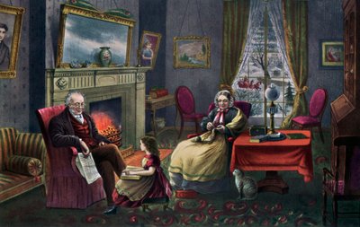 La temporada de descanso, vejez de Currier and Ives