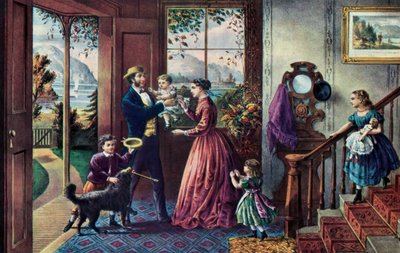 La temporada de la fuerza, Edad Media, 1868 de Currier and Ives