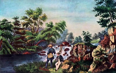 El arroyo de truchas, 1852 de Currier and Ives