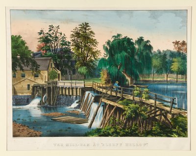 La presa del molino en de Currier and Ives