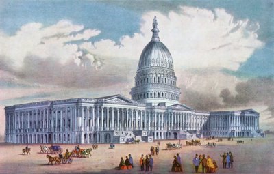 Washington, Capitolio de los Estados Unidos, siglo XIX de Currier and Ives