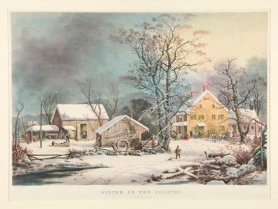 Invierno en el Campo./ Una mañana fría de Currier and Ives