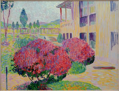 En el jardín de la villa "Hohe Pappeln" de Henry van de Velde en Ehringsdorf cerca de Weimar de Curt Herrmann