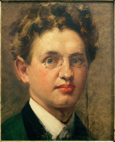 Autorretrato, de frente, con quevedos de Curt Herrmann