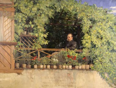Retrato de Friedrich Nietzsche 1844-1900, 1894 de Curt Stoeving