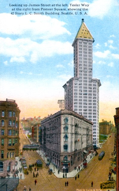 La Torre L.C. Smith, Seattle, EE.UU., c. 1910s de Curtis and Miller