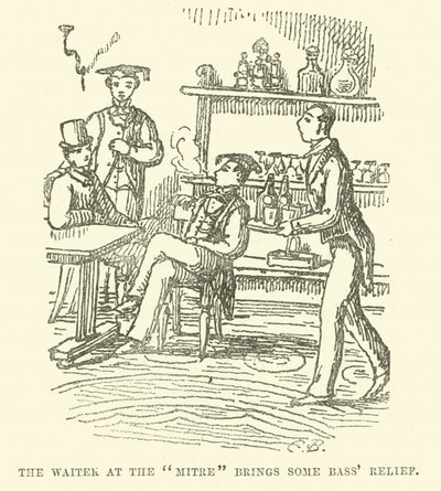 Ilustración para El Pequeño Sr. Bouncer y su Amigo Verdant Green de Cuthbert Bradley