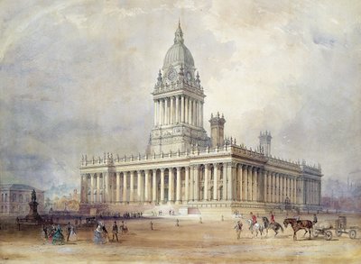 Diseño para el Ayuntamiento de Leeds de Cuthbert Brodrick