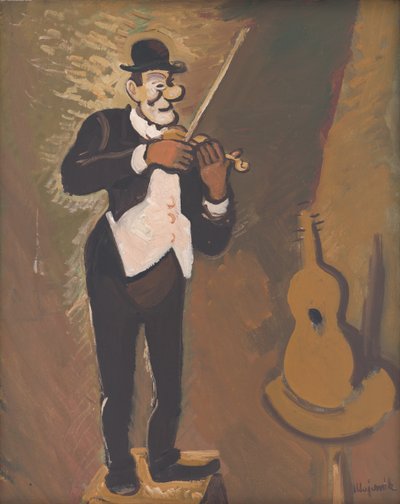 Payaso tocando el violín de Cyprian Majernik
