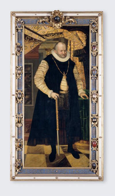 Retrato del elector sajón Augusto I (1526-1586) - Pintura de Cyriacus Roeder (Rheder) (aprox. 1560-1598), óleo sobre lienzo de Cyriacus (c.1560 1598) Roder