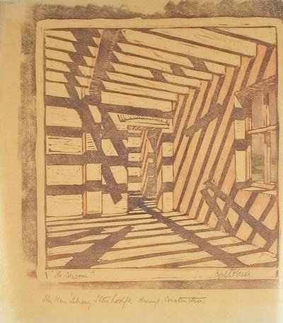 El canal, c.1929 (linograbado) de Cyril Edward Power