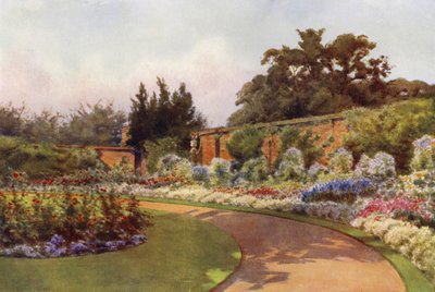 Una frontera anual, el jardín de la princesa Charlotte, Claremont (litografia en color) de Cyril Ward