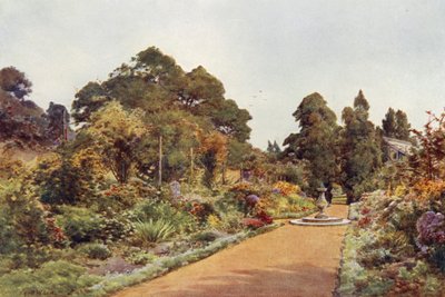 The Center Walk, Claremont, mirando al norte (litografia en color) de Cyril Ward