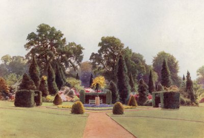 The Diamond Garden, Bagshot Park (litografia en color) de Cyril Ward
