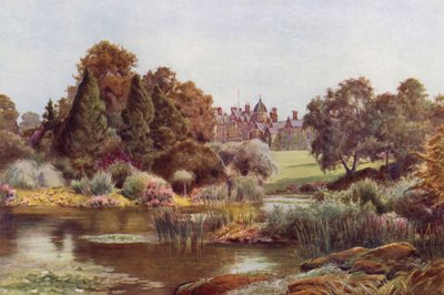 El lago en el West Garden, Sandringham (litografia en color) de Cyril Ward