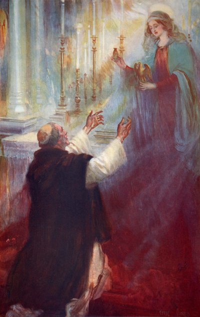 La leyenda del óleo de la Coronación y la Ampolla: la virgen que se aparece a Tomás de Becket de Cyrus (after) Cuneo